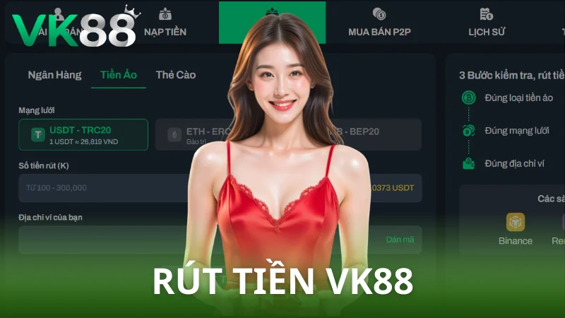 Hướng dẫn rút tiền VK88 nhanh chóng, an toàn tuyệt đối